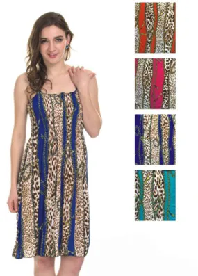 women's sundresses - leopard prints Case of 72