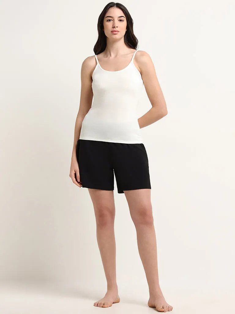 Wunderlove Off-White Cotton-Blend Camisoles - Pack of 2