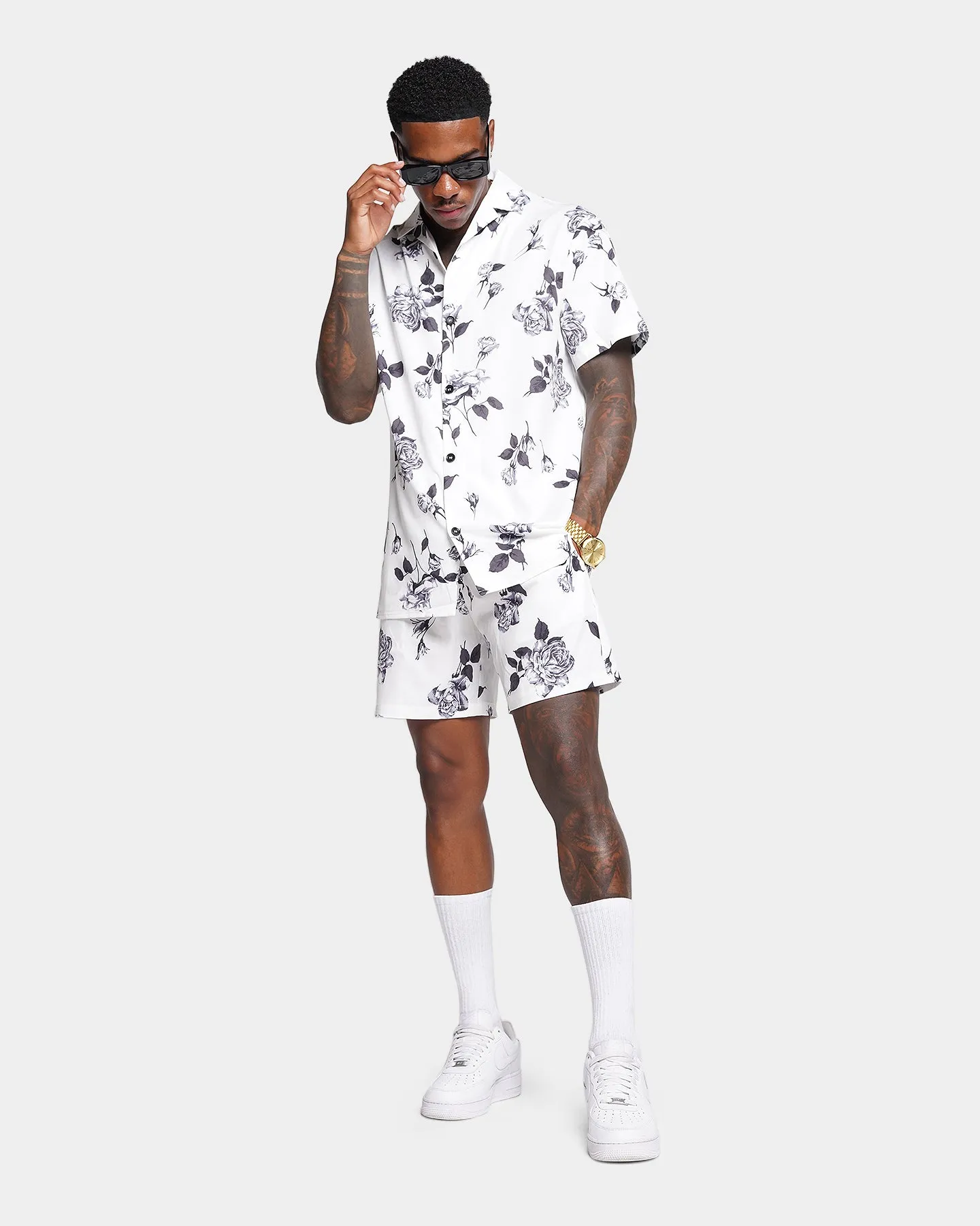 XXIII Milo Floral Shorts White
